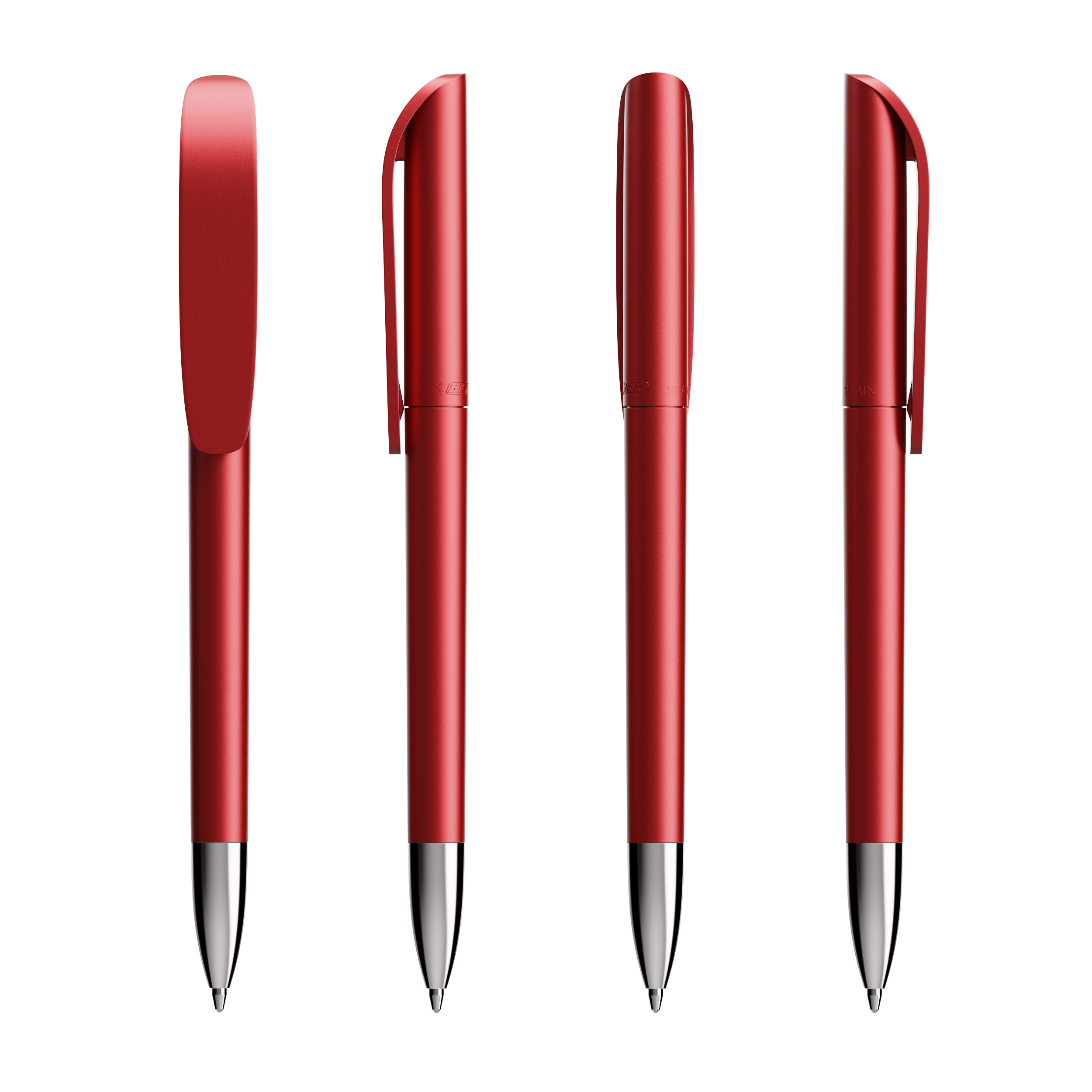 Stylo publicitaire BIC® Super Clip Glacé Advance Glacé rouge